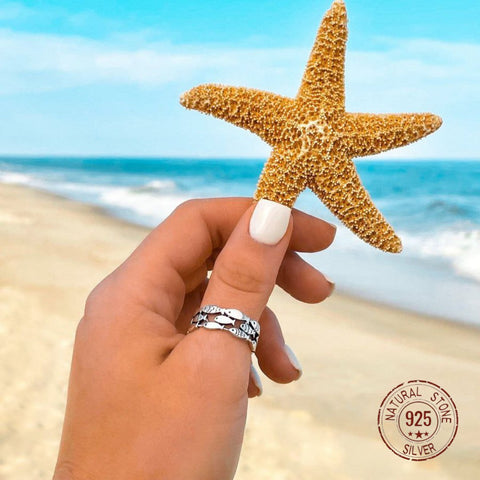 Silver School of Fish Ring