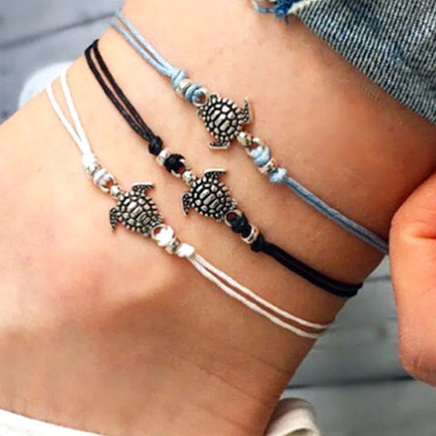 Trio of Turtle Anklets