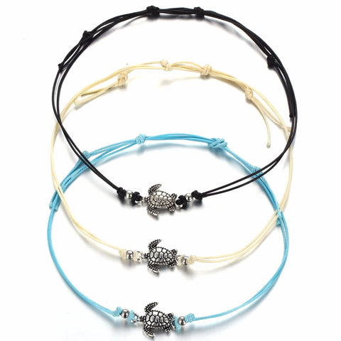 Trio of Turtle Anklets