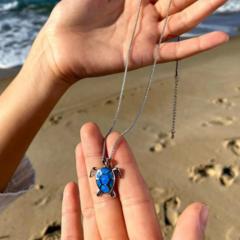 Opal Turtle Necklace